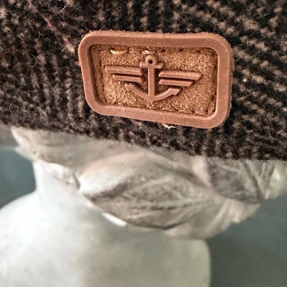 Dockers newsboys hat wool cotton blend Vintage  Tweed Irish flat cap L/XL - 23”